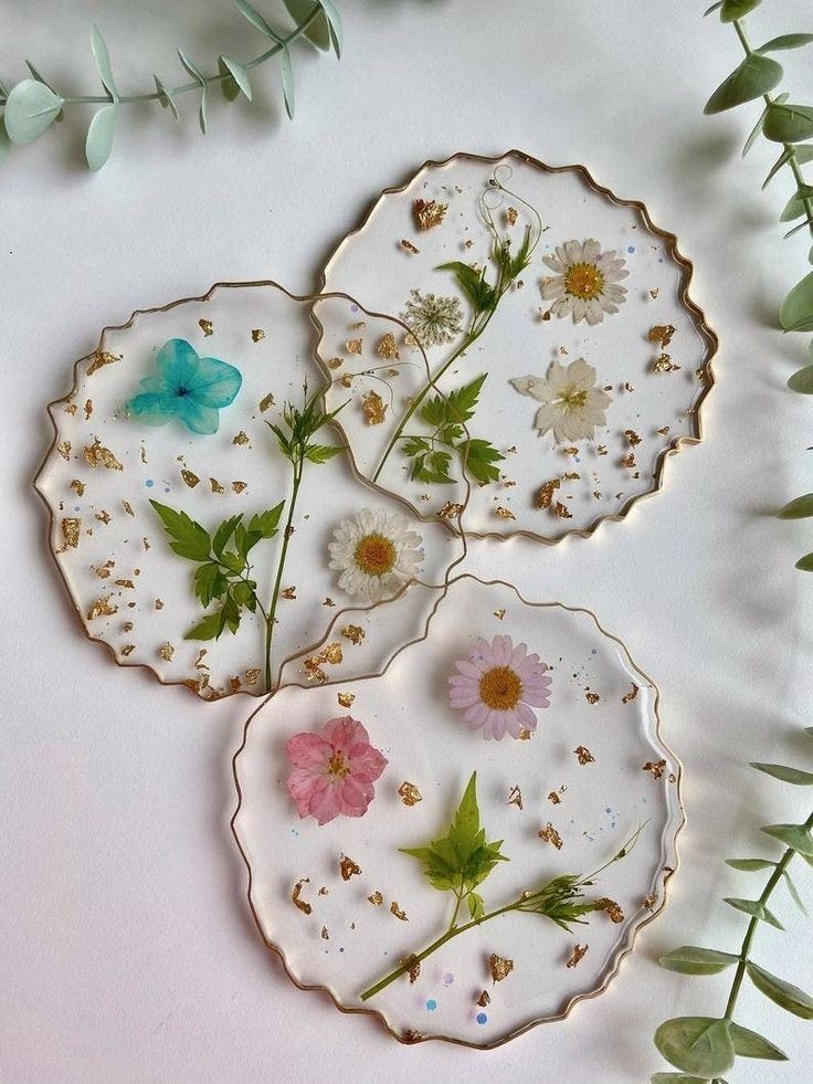 Garden in Resin Floral Coaster